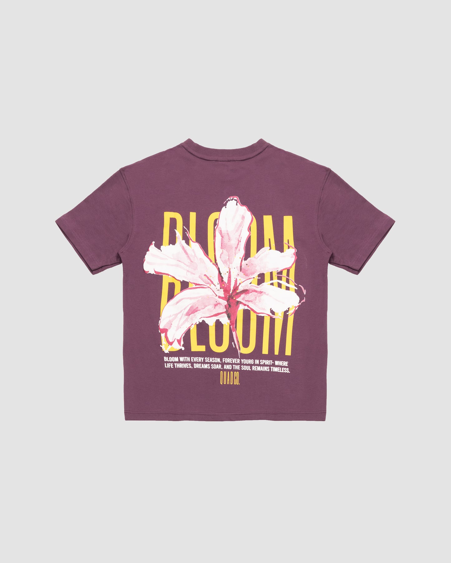 Bloom - Oversized Drop Shoulder T-Shirt - Pearly Purple