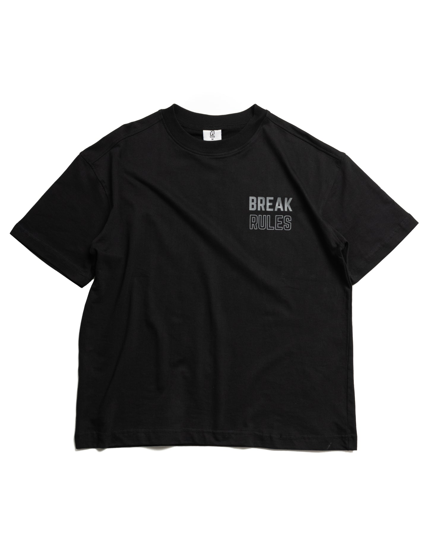 Break Rules Black Oversized Dropshoulder T-Shirt