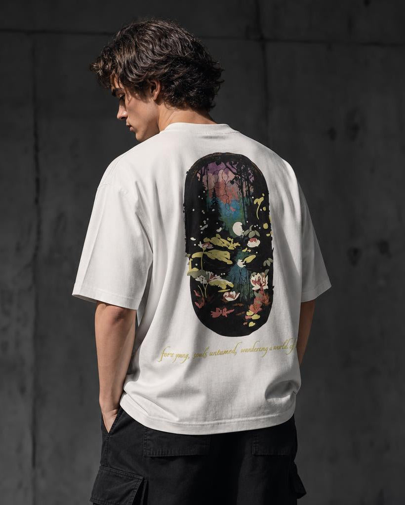 Severed Garden - Oversized Drop Shoulder T-Shirt - White