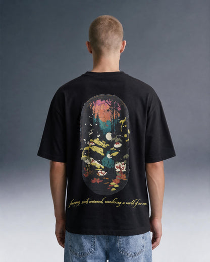 Severed Garden - Oversized Drop Shoulder T-Shirt - Black