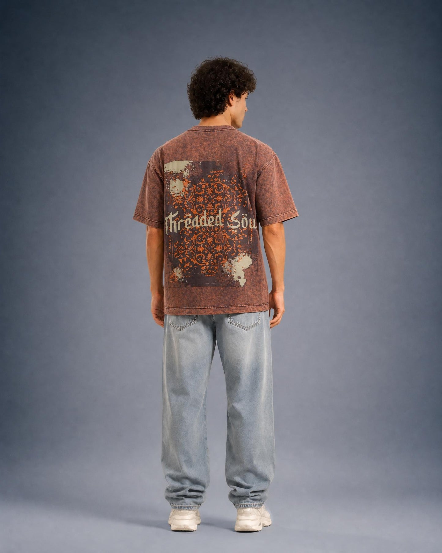 Threaded Soul - Oversized Drop Shoulder T-Shirt - Stone Brown
