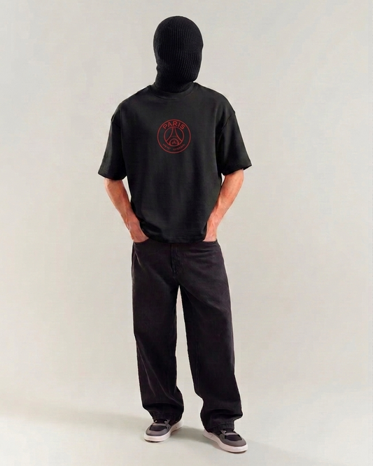 Paris Noir Edition Oversized Drop Shoulder T-Shirt