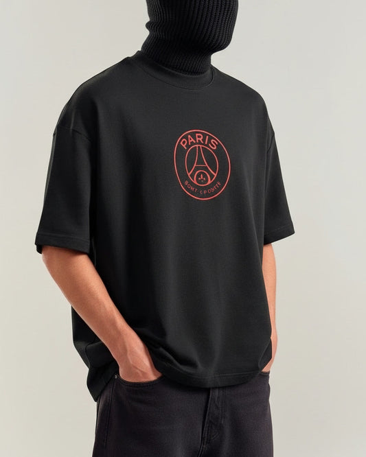 Paris Noir Edition Oversized Drop Shoulder T-Shirt
