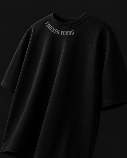 Forever Young Core Black Oversized T-Shirt