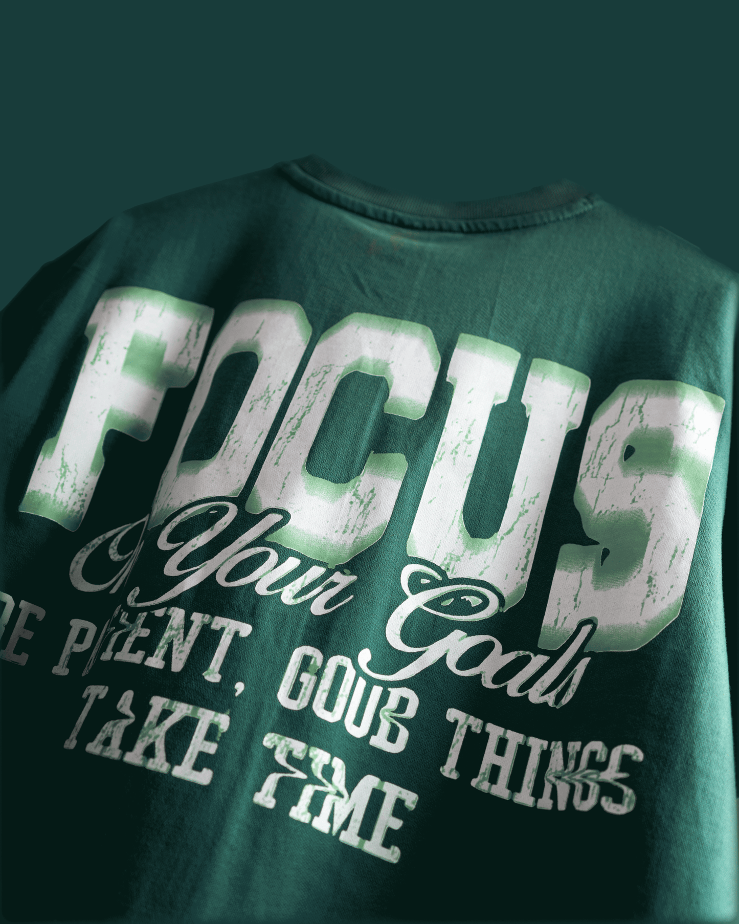 Focus Green Oversized Dropshoulder T-Shirt