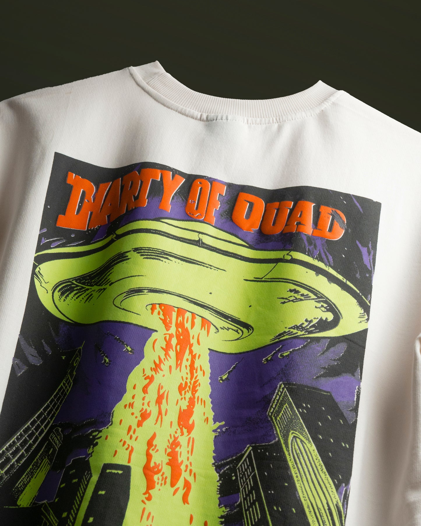 Diary of QUAD - Oversized Drop Shoulder T-Shirt - White