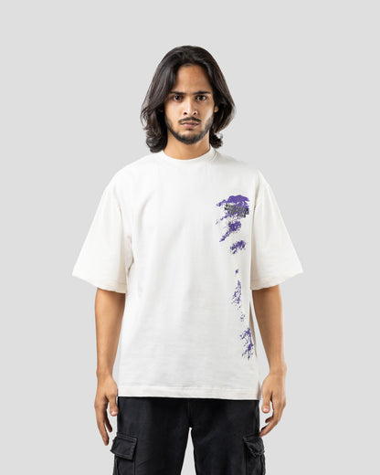 Diary of QUAD - Oversized Drop Shoulder T-Shirt - White