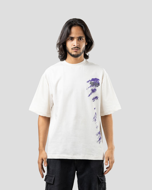 Diary of QUAD - Oversized Drop Shoulder T-Shirt - White