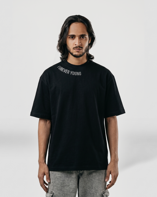 Forever Young Core Black Oversized T-Shirt