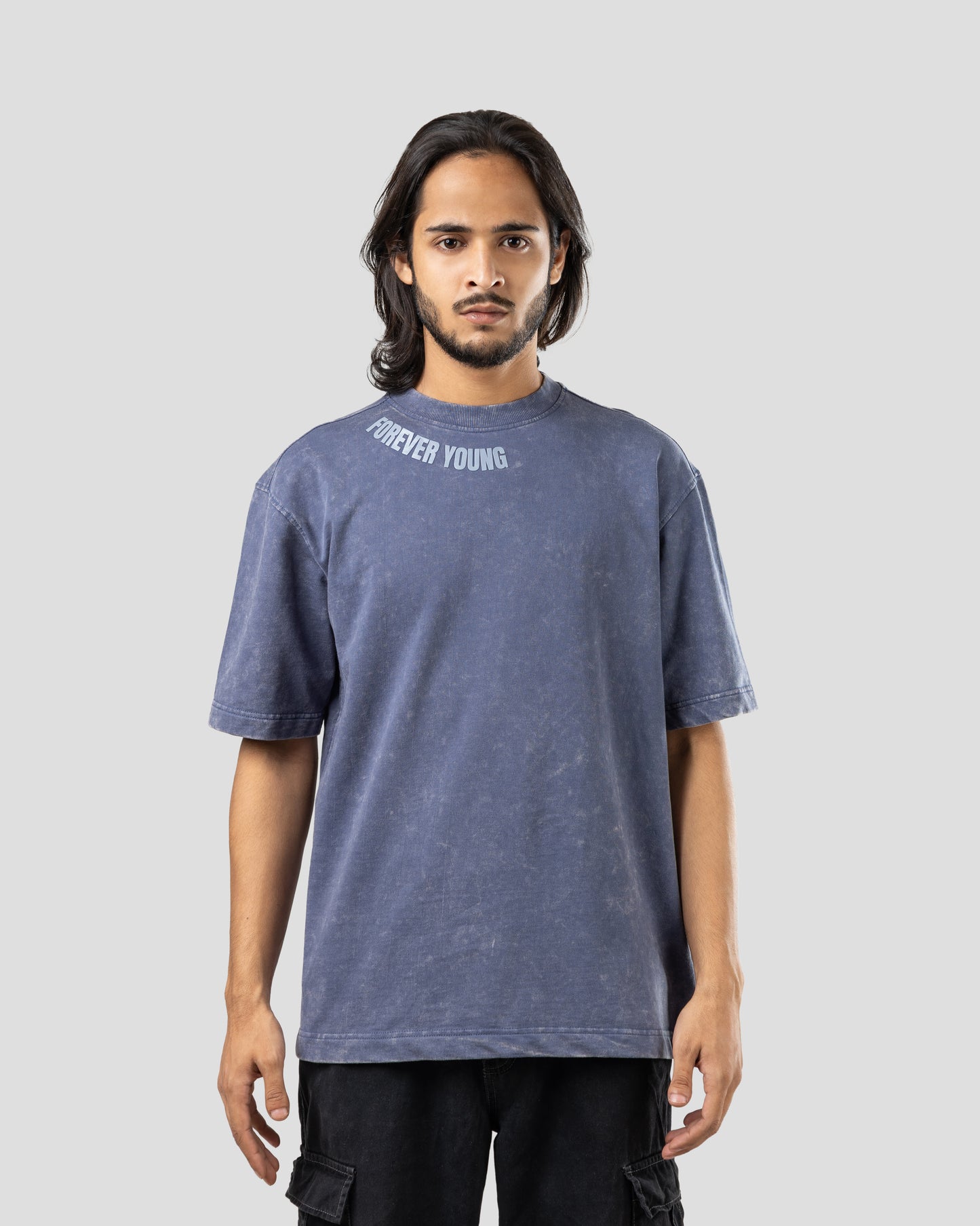 Forever Young Stone Wash - Oversized T-Shirt - Stone Blue