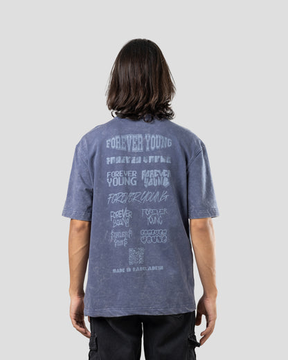 Forever Young Stone Wash - Oversized T-Shirt - Stone Blue