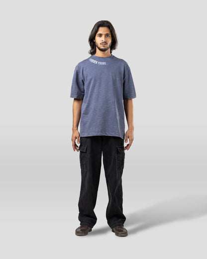 Forever Young Stone Wash - Oversized T-Shirt - Stone Blue