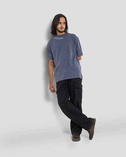 Forever Young Stone Wash - Oversized T-Shirt - Stone Blue