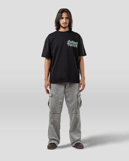 Forever Young - Drop Shoulder T-Shirt - CMYK Black