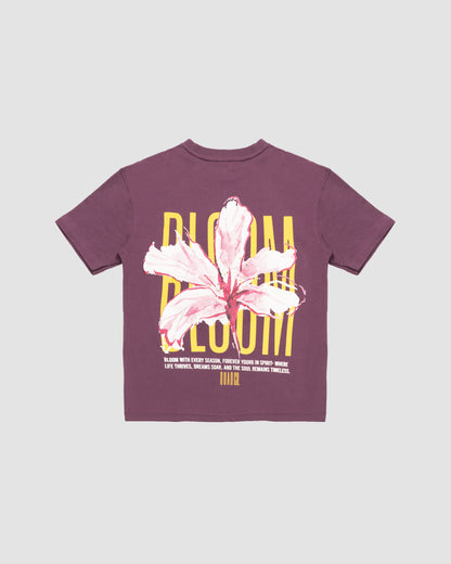 Bloom - Oversized Drop Shoulder T-Shirt - Pearly Purple