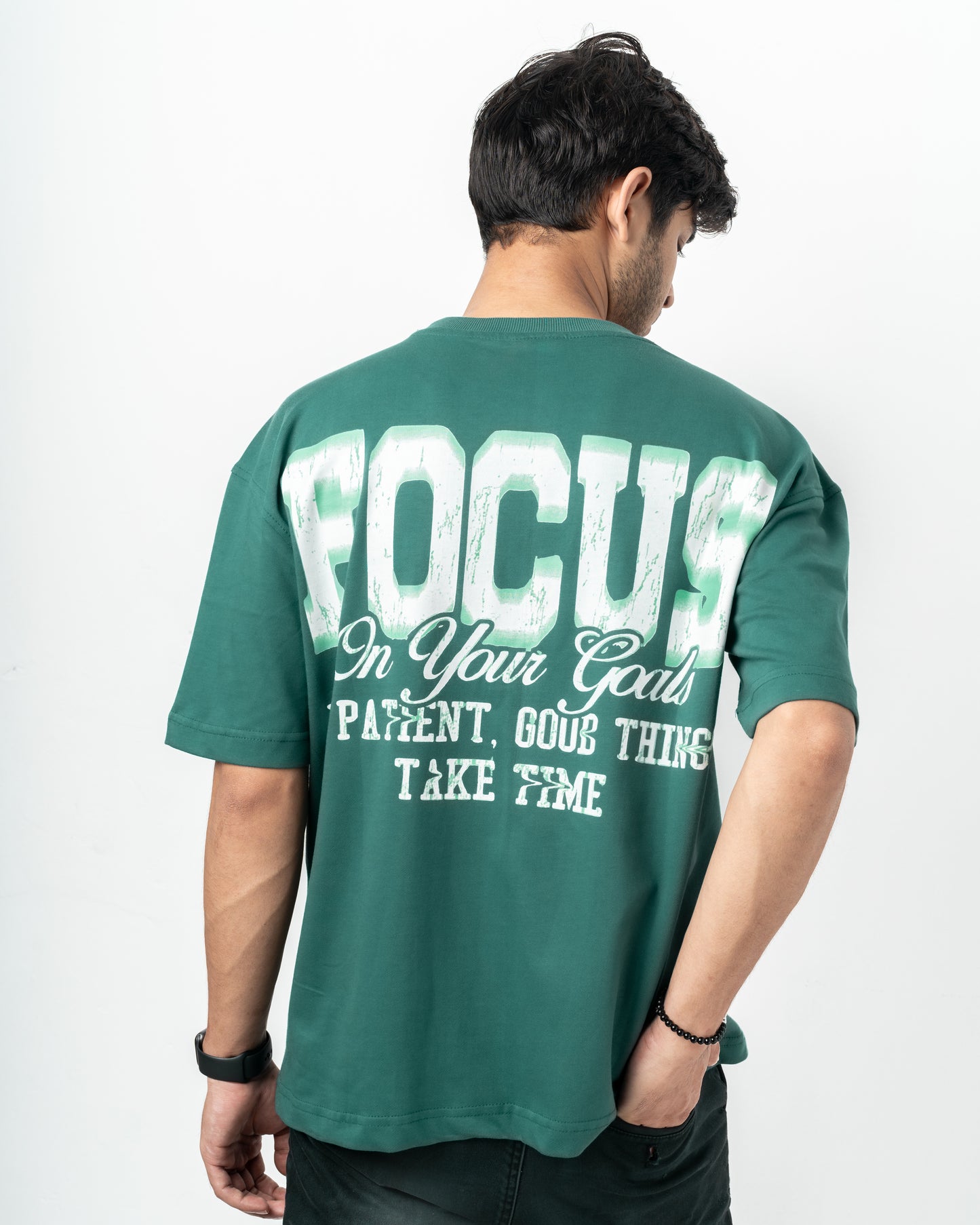 Focus Green Oversized Dropshoulder T-Shirt