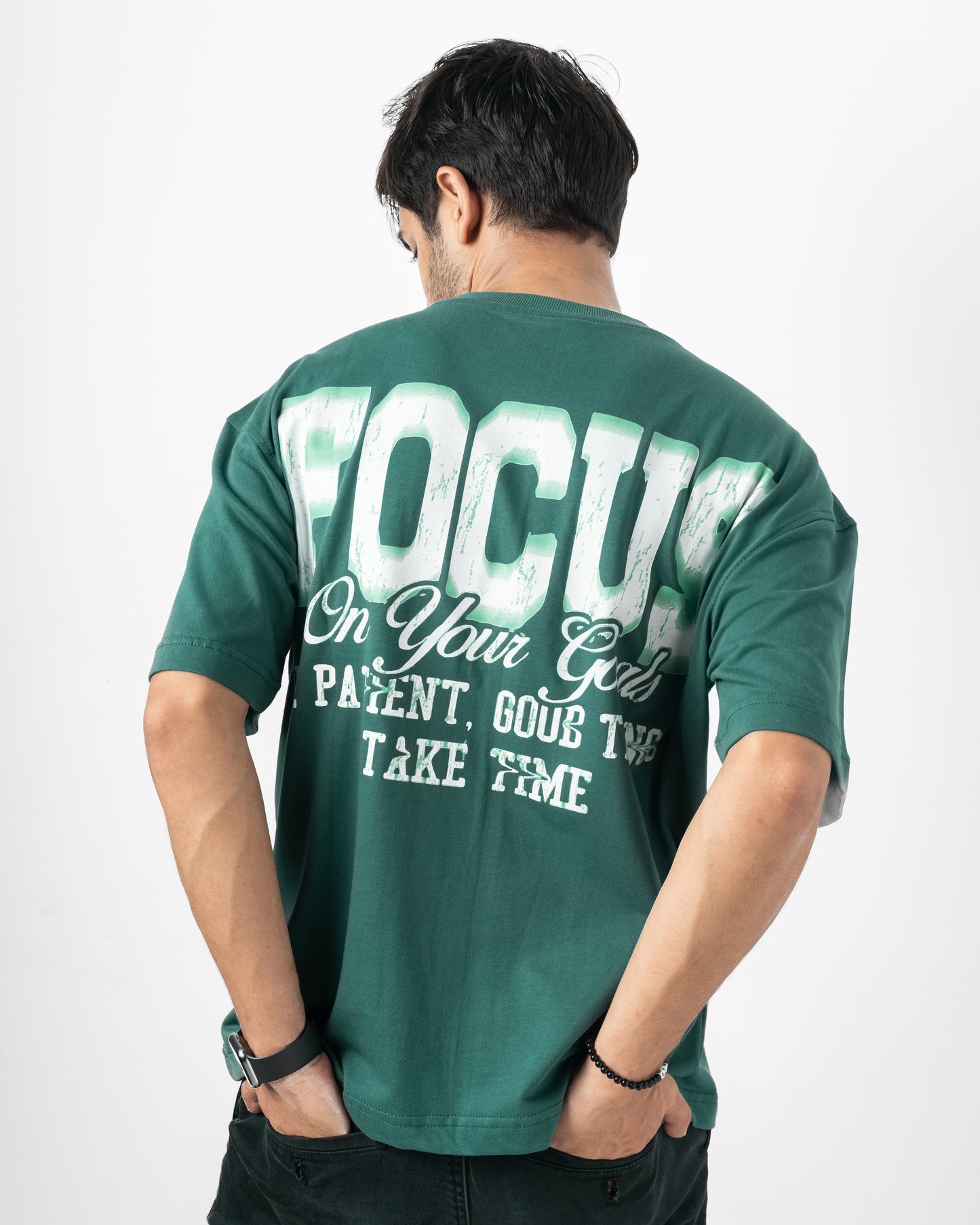 Focus Green Oversized Dropshoulder T-Shirt