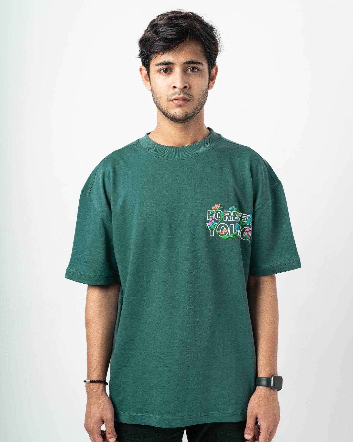 Forever Young Green X QUAD Oversized Dropshoulder T-Shirt