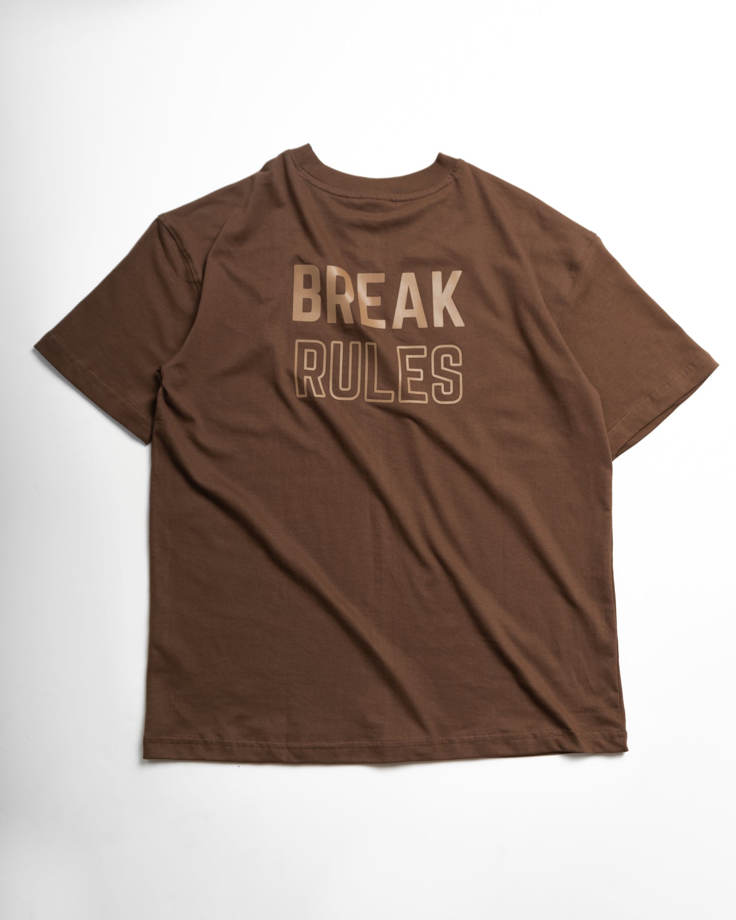 Break Rules Brown Oversized Dropshoulder T-Shirt