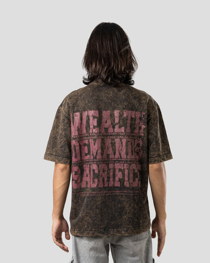 Sacrifice Stone Wash - Boxy T-Shirt - Basalt Black