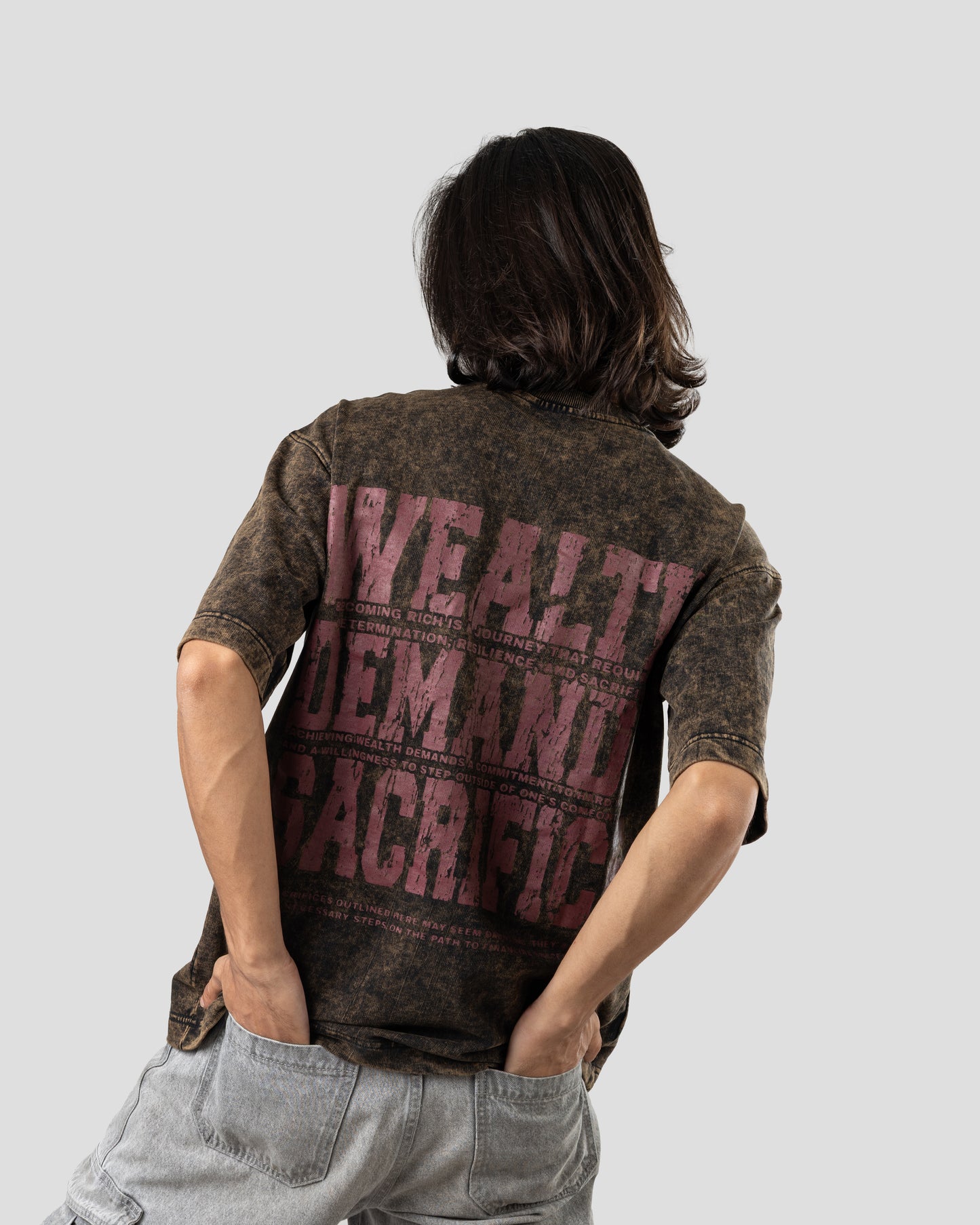 Sacrifice Stone Wash - Boxy T-Shirt - Basalt Black