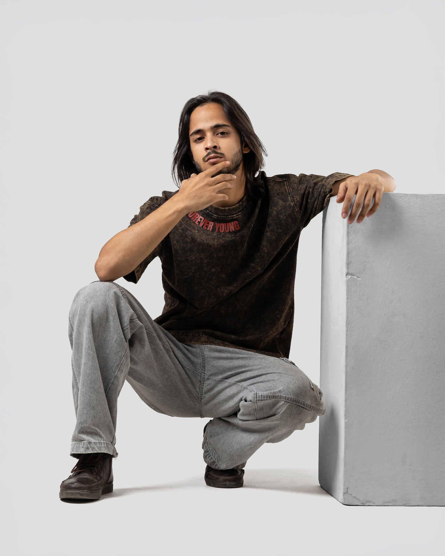 Sacrifice Stone Wash - Boxy T-Shirt - Basalt Black