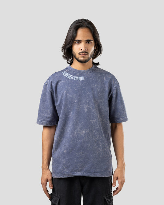 Sacrifice Stone Wash - Boxy T-Shirt - Steal Blue
