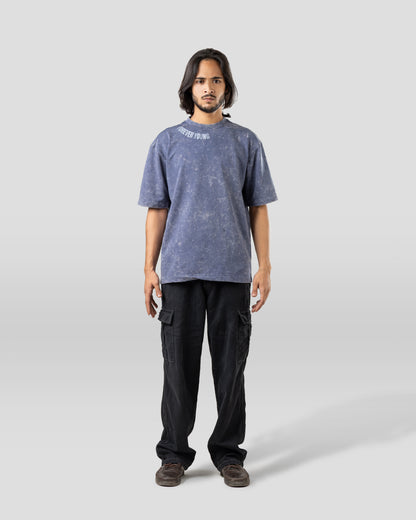Sacrifice Stone Wash - Boxy T-Shirt - Steal Blue