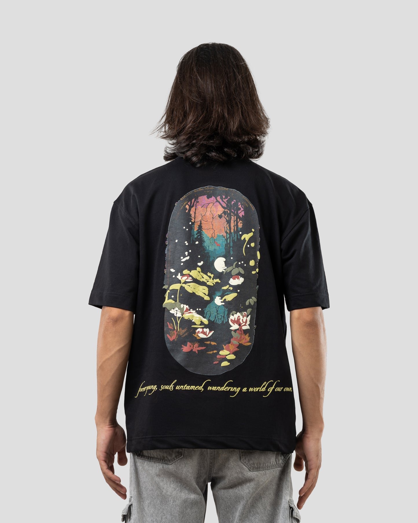Severed Garden - Oversized Drop Shoulder T-Shirt - Black