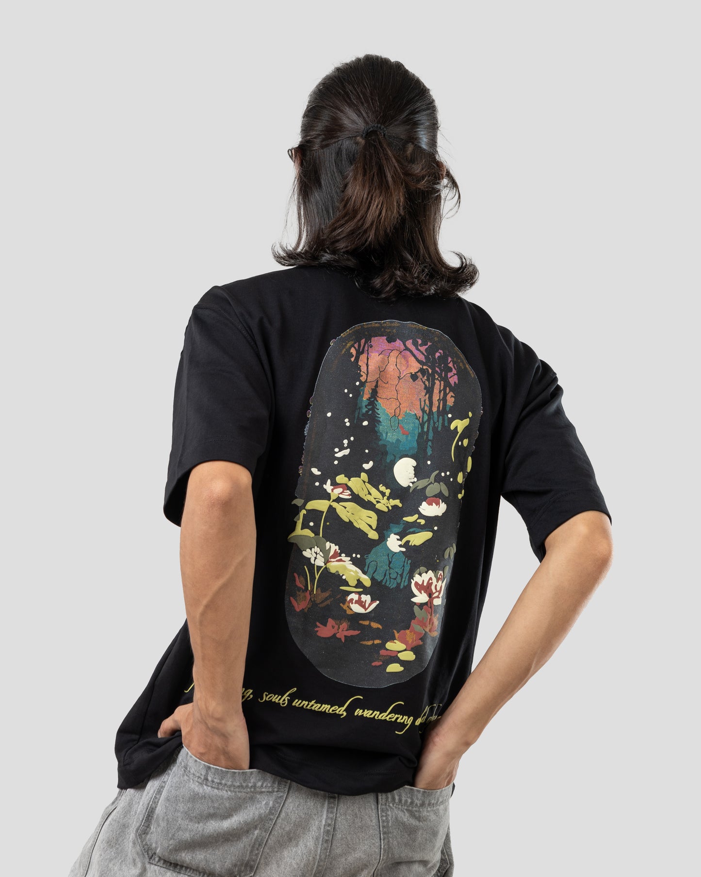 Severed Garden - Oversized Drop Shoulder T-Shirt - Black