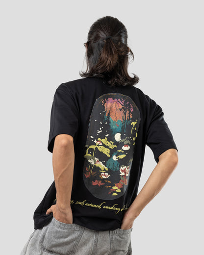Severed Garden - Oversized Drop Shoulder T-Shirt - Black
