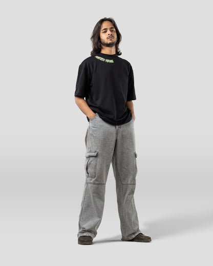 Severed Garden - Oversized Drop Shoulder T-Shirt - Black