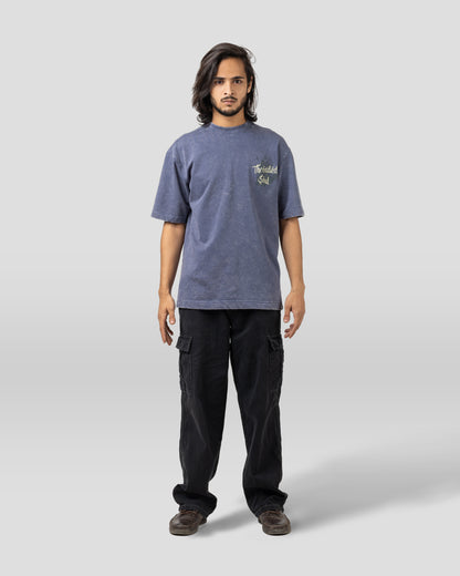 Threaded Soul - Oversized Drop Shoulder T-Shirt - Stone Blue
