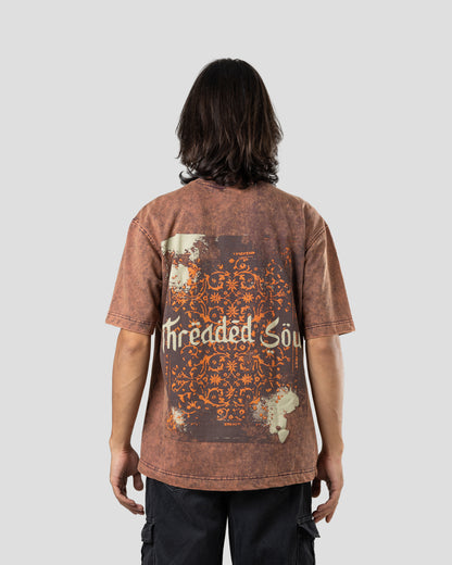 Threaded Soul - Oversized Drop Shoulder T-Shirt - Stone Brown