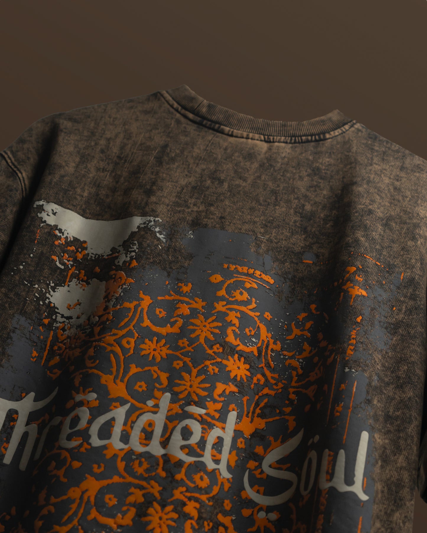 Threaded Soul - Oversized Drop Shoulder T-Shirt - Stone Black