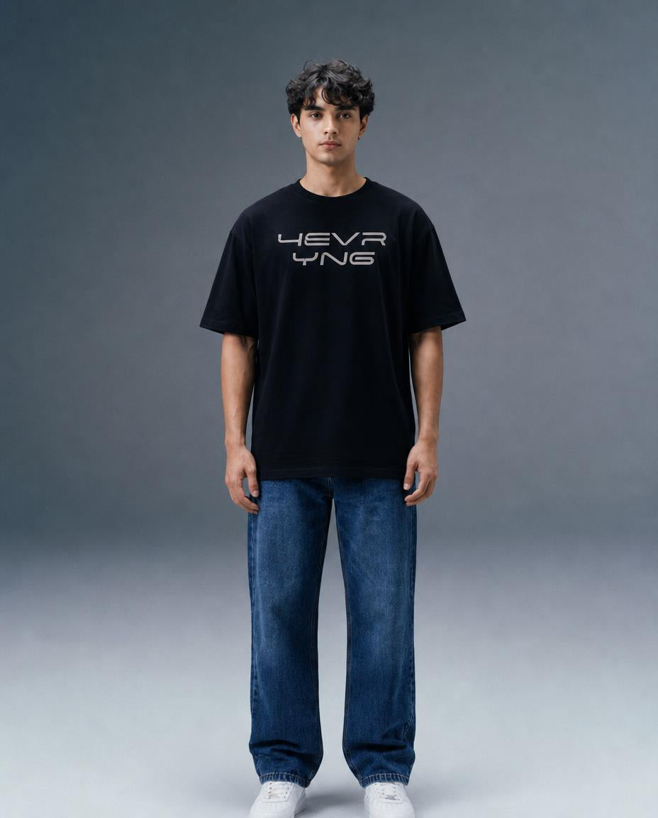 4EVR YNG Jet Core Minimal Oversized T-Shirt