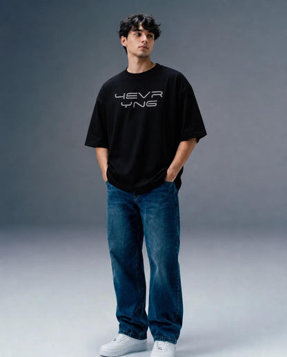 4EVR YNG Jet Core Minimal Oversized T-Shirt