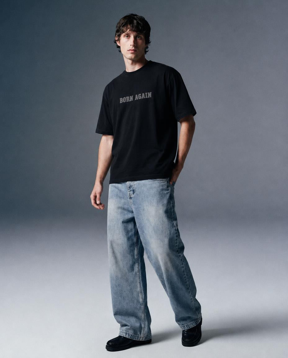 Born Again Reborn Edition Oversized Drop Shoulder T-Shirt