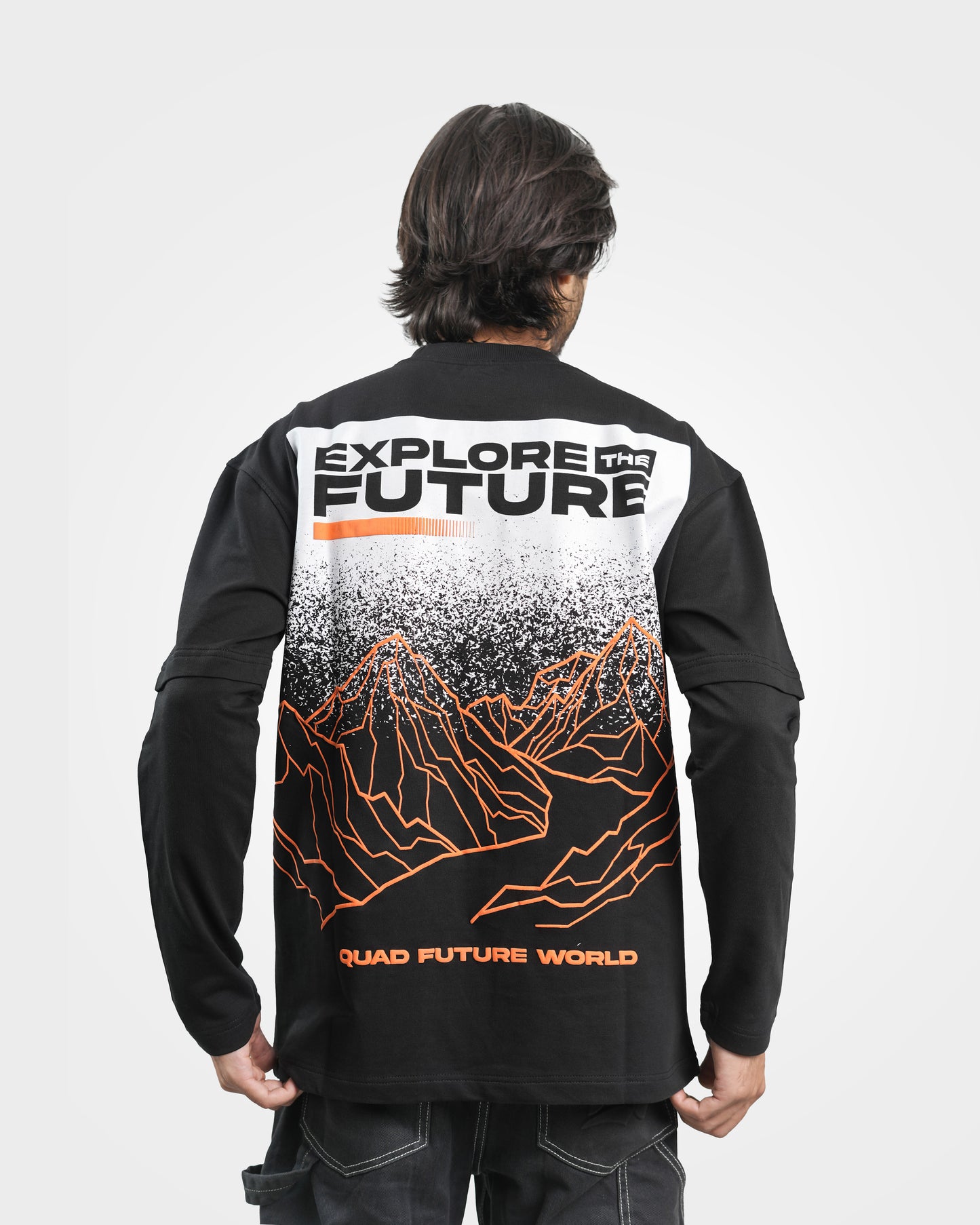 Explore The Future - Winter Premium Long Sleeve T-Shirt - Jet Black