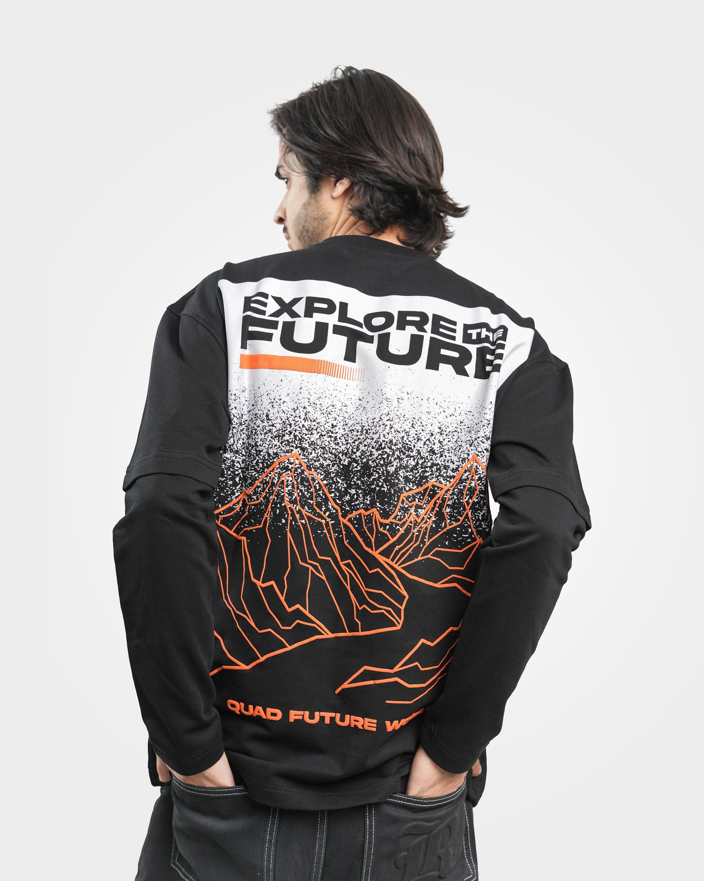 Explore The Future - Winter Premium Long Sleeve T-Shirt - Jet Black